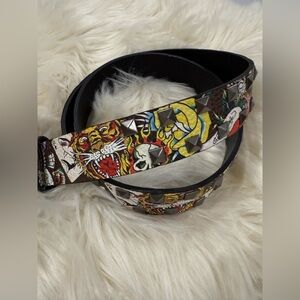 Ed Hardy Multicolor Graphic Men's Belt size 40